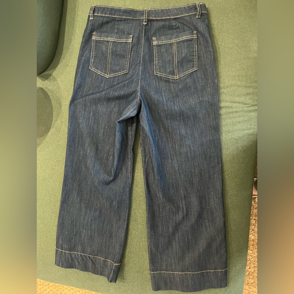 Tommy Hilfiger Cropped Wide Leg Jeans, Size 8, GUC - Picture 2 of 6